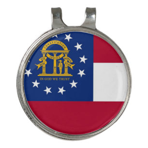 Golf Hat clip and Ball Marker Flag of Georgia