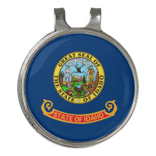 Golf Hat clip and Ball Marker Flag of Idaho