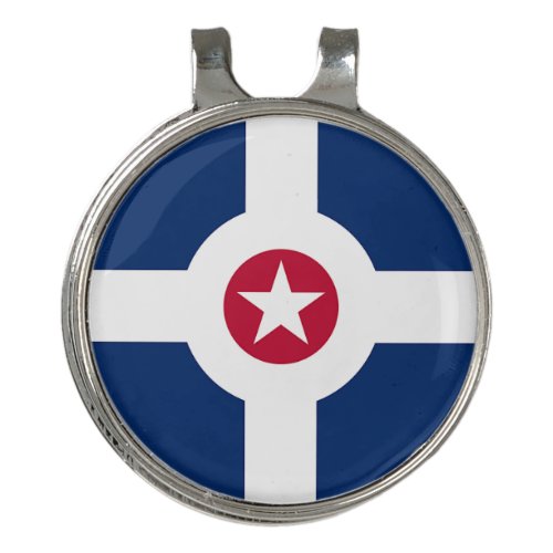 Golf Hat clip and Ball Marker Flag of Indianapolis