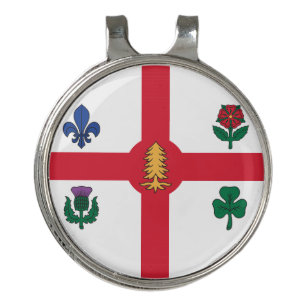 Golf Hat clip and Ball Marker Flag of Montreal