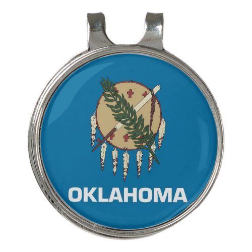 Golf Hat clip and Ball Marker Flag of Oklahoma