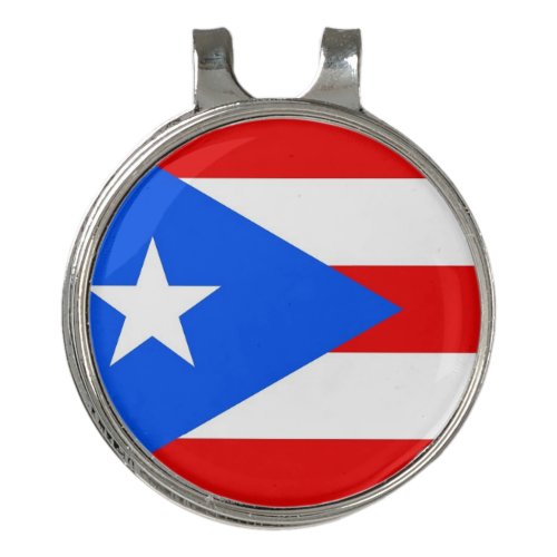 Golf Hat clip and Ball Marker Flag of Puerto Rico