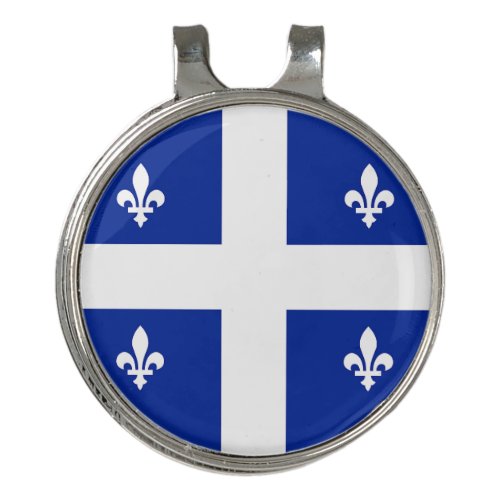 Golf Hat clip and Ball Marker Flag of Quebec