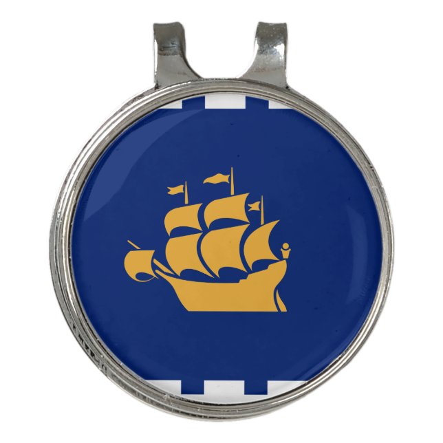 Golf Hat clip and Ball Marker Flag of Quebec City (Front)