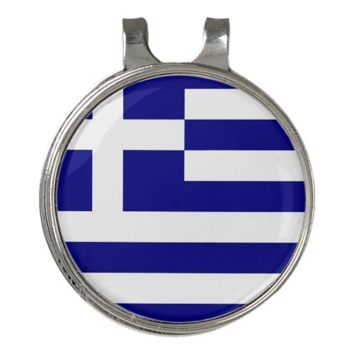 Golf Hat clip and Ball Marker Greece Flag