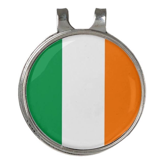Golf Hat clip and Ball Marker Ireland Flag (Front)
