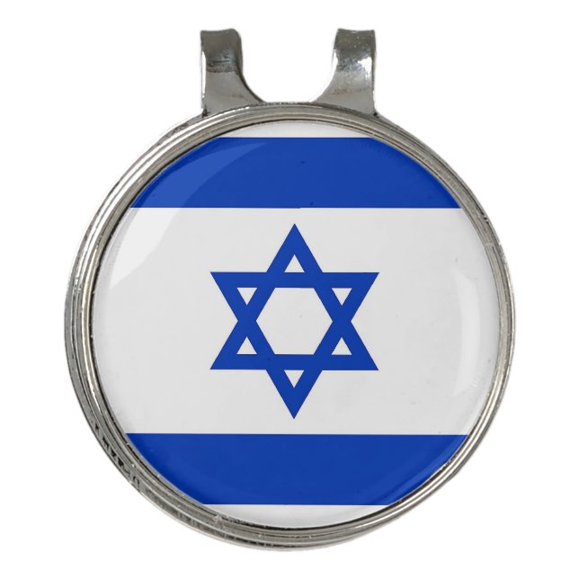 Golf Hat clip and Ball Marker Israel Flag (Front)