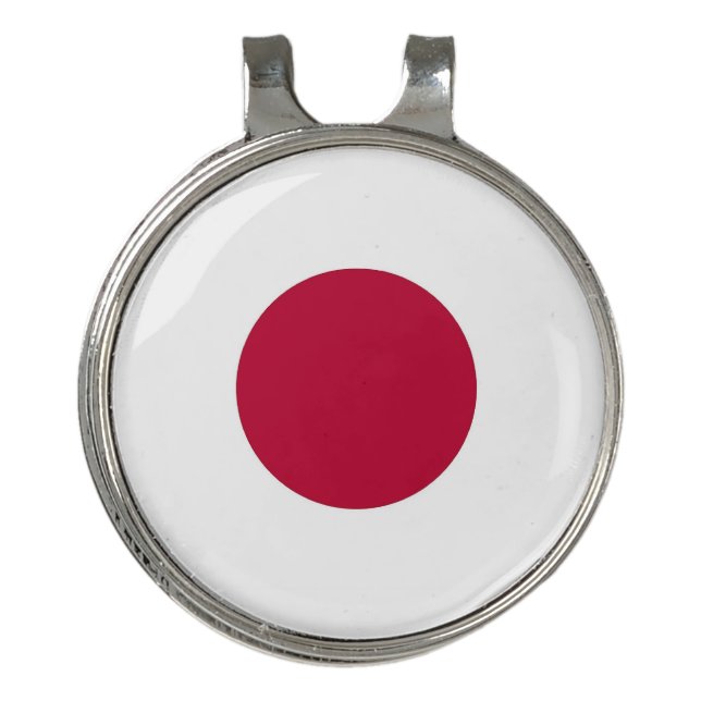 Golf Hat clip and Ball Marker Japan Flag (Front)