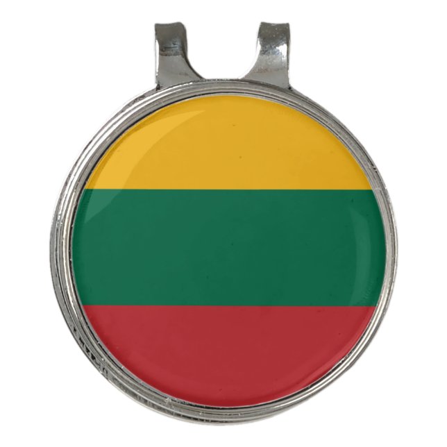 Golf Hat clip and Ball Marker Lithuania Flag (Front)