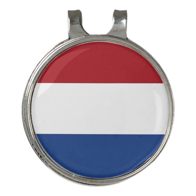 Golf Hat clip and Ball Marker Netherlands Flag (Front)