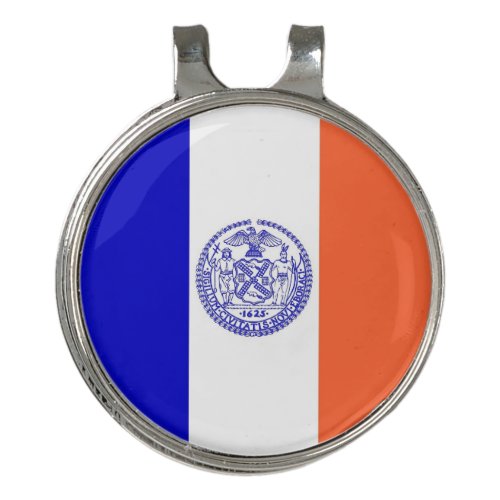 Golf Hat clip and Ball Marker New York City Flag