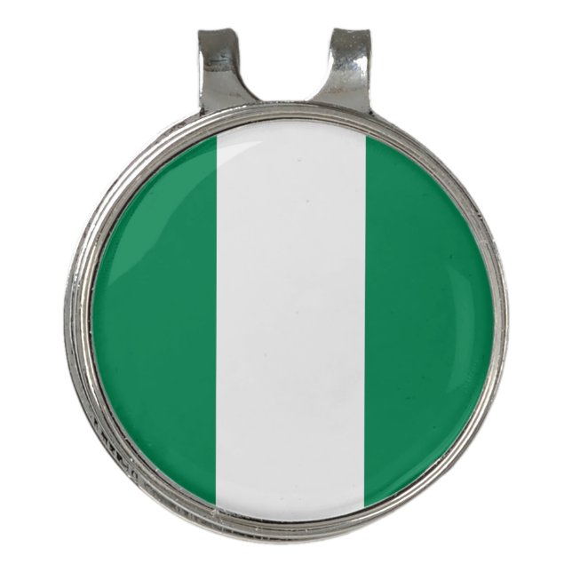 Golf Hat clip and Ball Marker Nigeria Flag (Front)