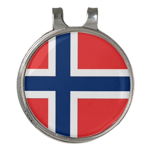 Golf Hat clip and Ball Marker Norway Flag