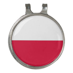 Golf Hat clip and Ball Marker Poland Flag