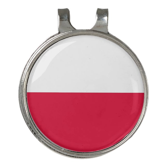 Golf Hat clip and Ball Marker Poland Flag (Front)