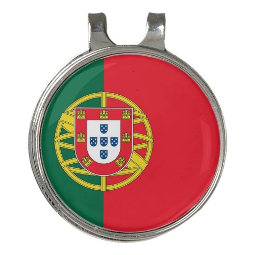 Golf Hat clip and Ball Marker Portugal Flag