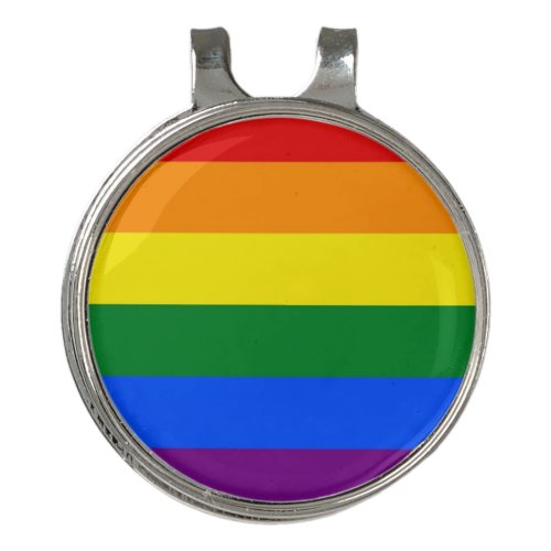 Golf Hat clip and Ball Marker Pride LGBT Flag