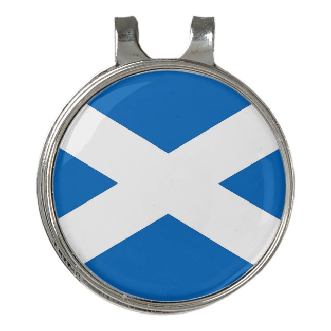 Golf Hat clip and Ball Marker Scotland Flag (Front)