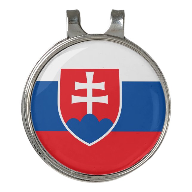 Golf Hat clip and Ball Marker Slovakia Flag (Front)