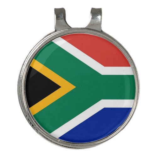 Golf Hat clip and Ball Marker South Africa Flag