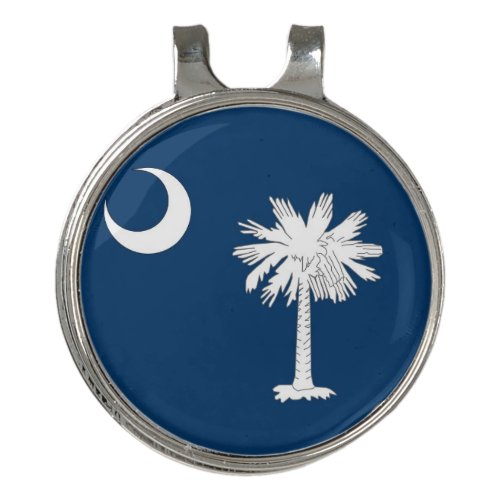 Golf Hat clip and Ball Marker South Carolina Flag