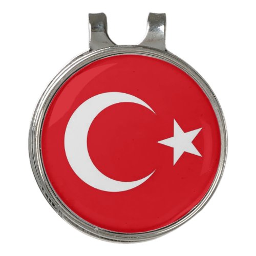 Golf Hat clip and Ball Marker Turkey Flag