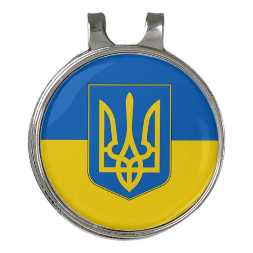 Golf Hat clip and Ball Marker Ukraine Flag