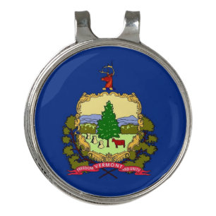 Golf Hat clip and Ball Marker Vermont Flag