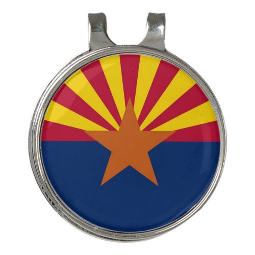 Golf Hat clip and Ball Marker with Flag of Arizona