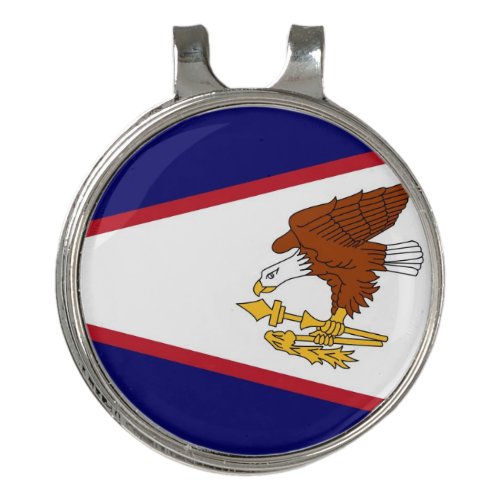 Golf Hat clip and Ball Marker with Flag of Samoa
