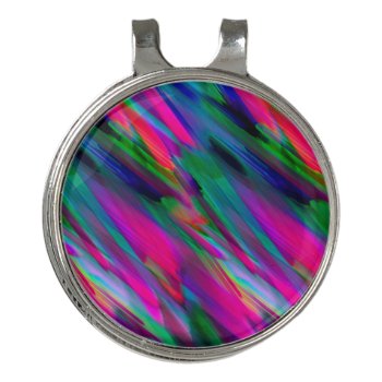 Golf Hat Clip Colorful Digital Art Splashing by Medusa81 at Zazzle