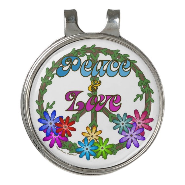 Golf Hat Clip - Peace & Love (Front)