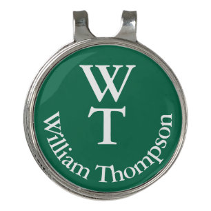 Golf Hat Clip with Name and 2 Initials