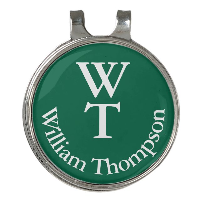 Golf Hat Clip with Name and 2 Initials (Front)