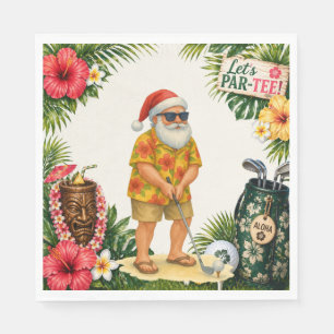 Golf Hawaii themed Christmas Party Napkins