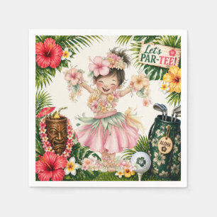 Golf Hawaii themed for Hawaiian Golfer Party Napkins