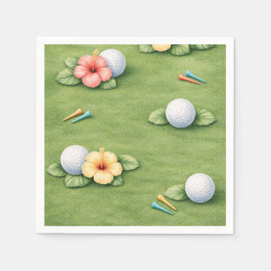 Golf Hawaii themed for Hawaiian Golfer Party Napkins
