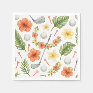 Golf Hawaii themed for Hawaiian Golfer Party Napkins