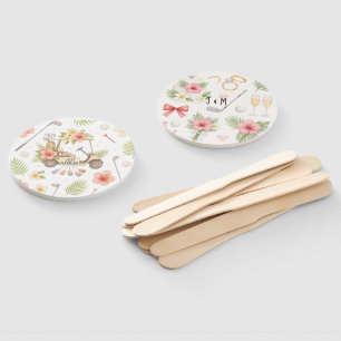 Golf Hawaii themed for Hawaiian Golfer Wedding Hand Fan
