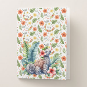 Golf Hawaiian themed for Hawaii Golfer Pocket Folder