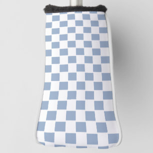 Golf Head Cover Blue & White Checkered Square