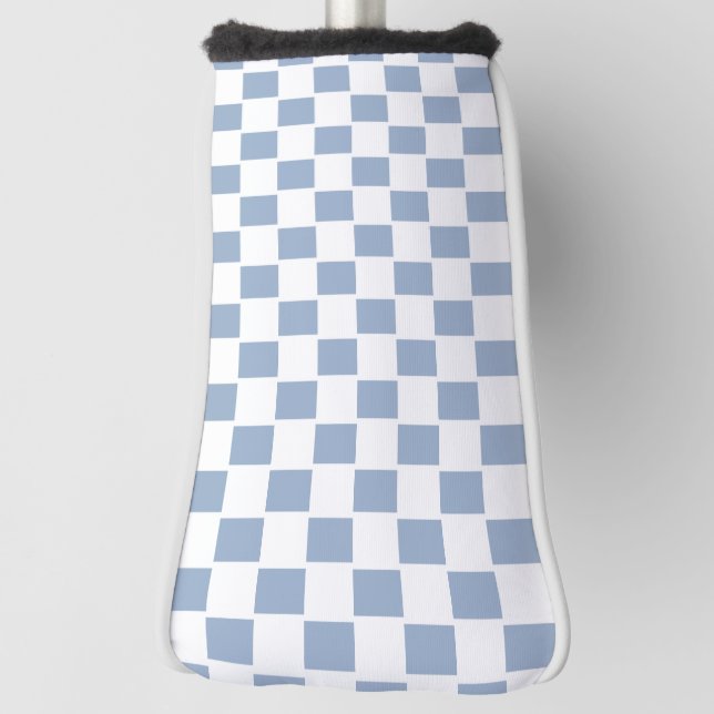 Golf Head Cover Blue & White Checkered Square (Rotate 90)