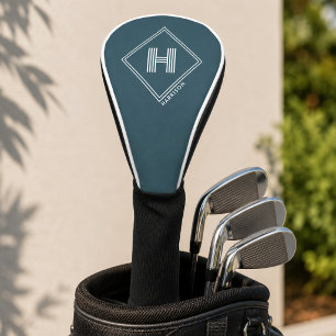 Golf Head Cover   Modern Geometric Monogram