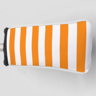 Golf Head Cover Orange & White Stripe