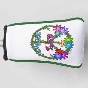 Golf Head Cover - Peace & Love