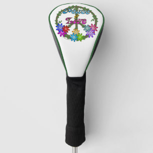 Golf Head Cover - Peace & Love