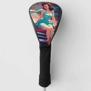 Golf Head Cover Pin-up Brunette