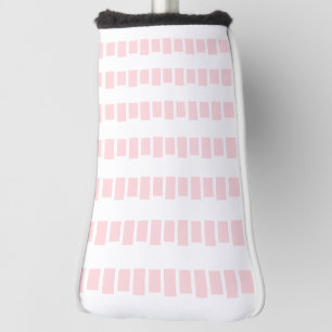 Golf Head Cover Pink & White Square