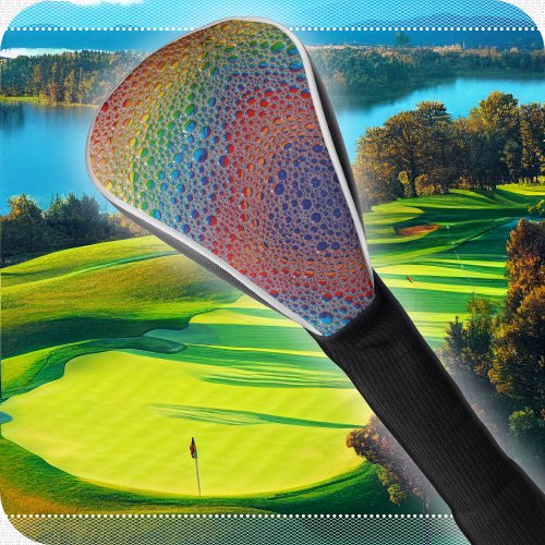 GOLF HEAD COVER _ Rainbow Bubbles