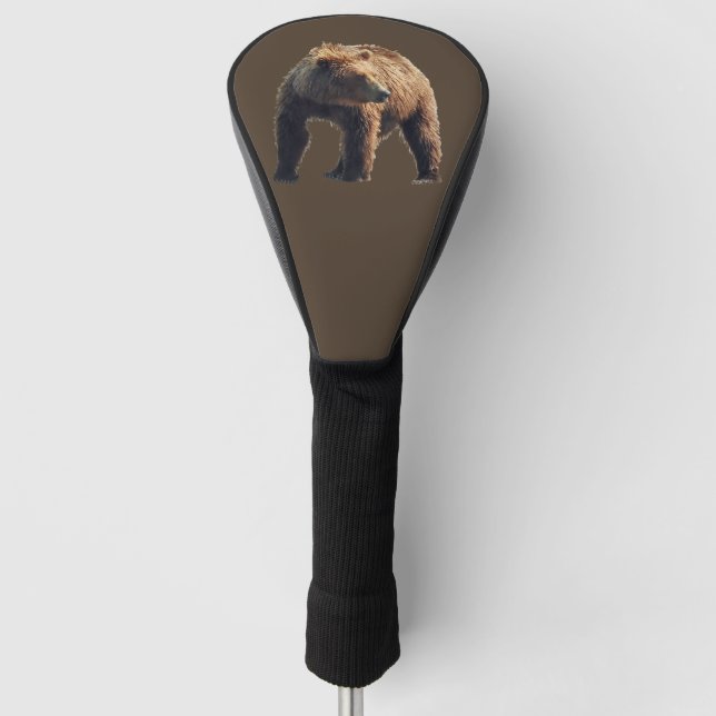 Golf Head Cover w/ grizzly bear (Front)